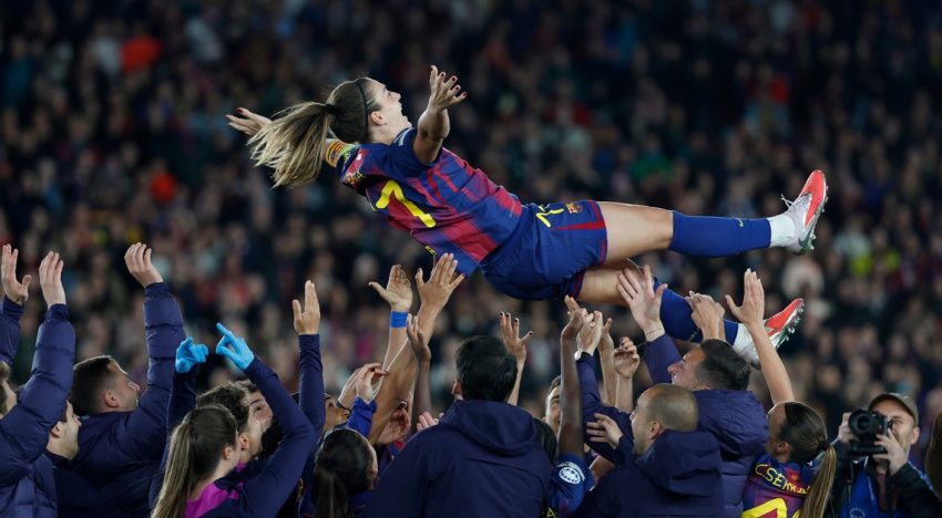 Alexia Putellas logró el título con el Barcelona y quebró un récord de Lionel Messi