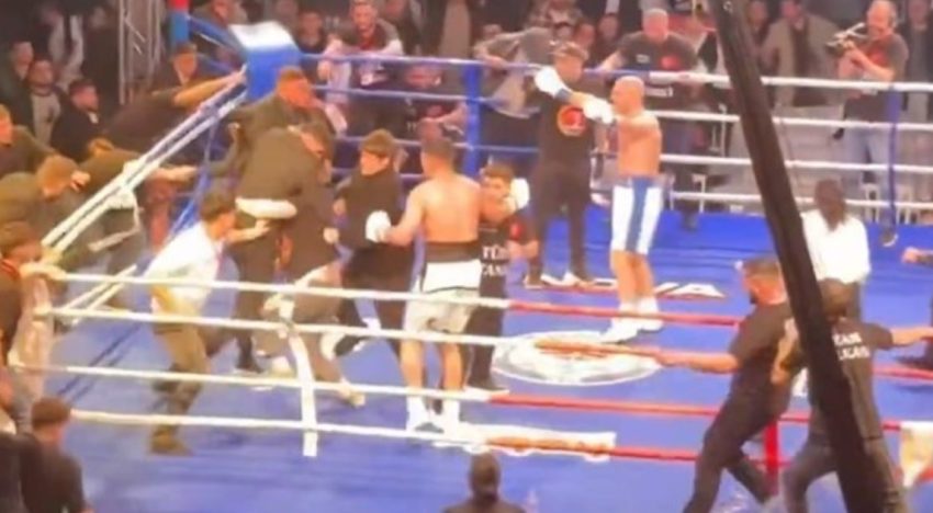 Batalla campal en una velada de  boxeo en Turquía: invasión del público, sillas volando y sangrienta gresca entre turcos y rusos
