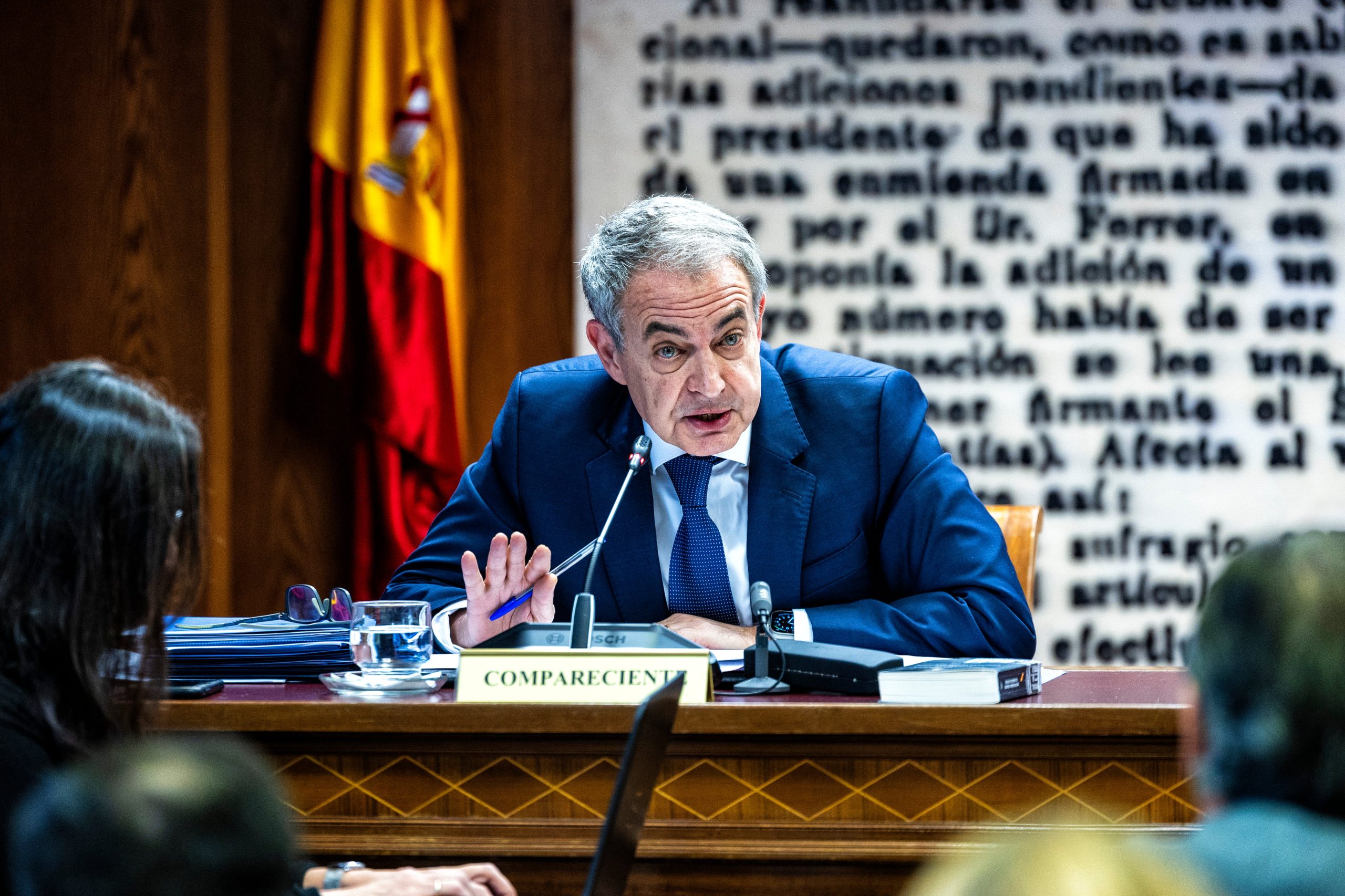 El expresidente del Gobierno José Luis Rodríguez Zapatero en la comisión de investigación del Senado sobre todas las ramificaciones del 'caso Koldo'.
