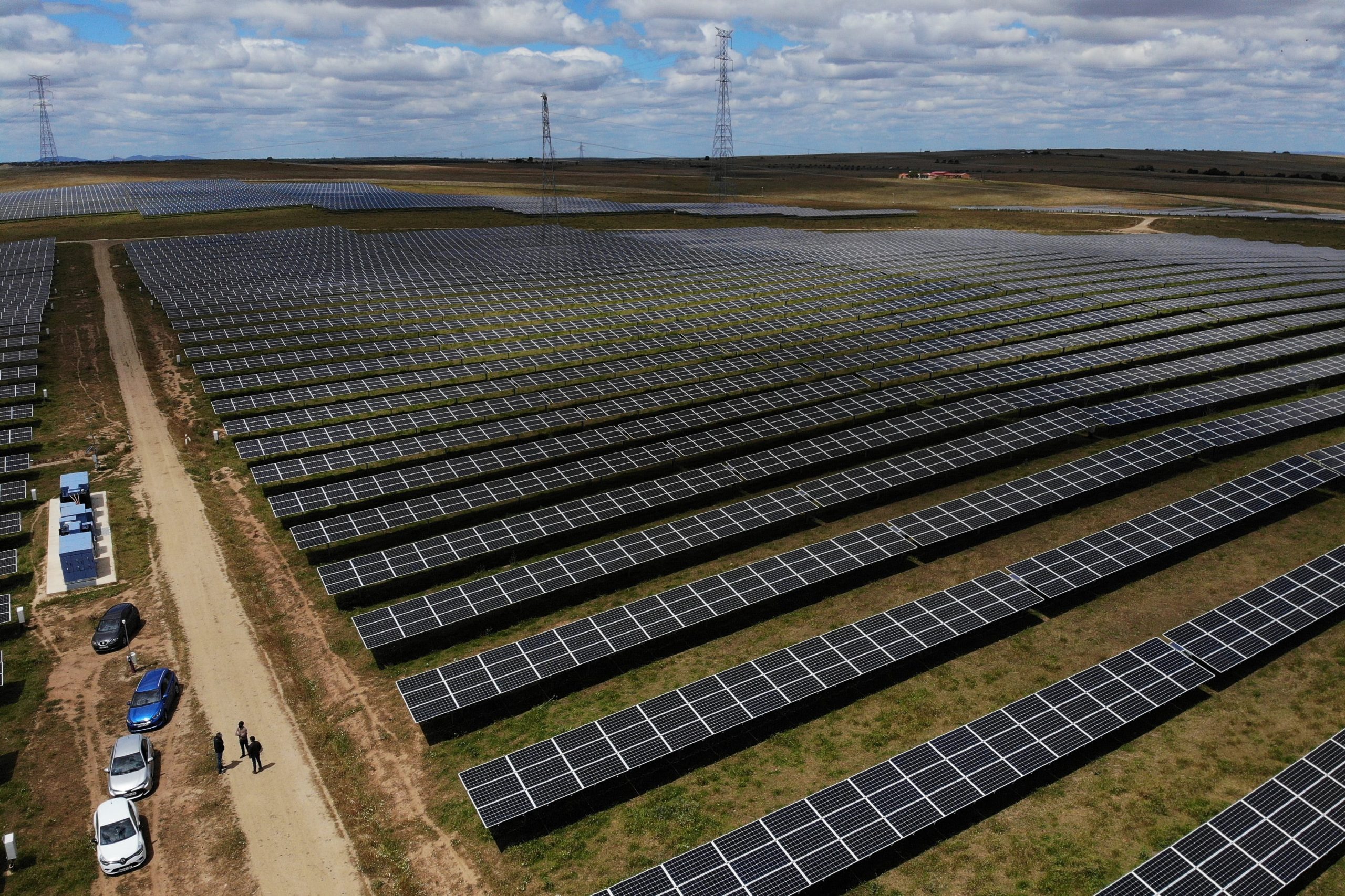 Planta fotovoltaica en Trujillo (Cáceres), en una imagen de archivo.