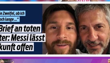 La carta de Lionel Messi a Jorge: los medios del mundo, consternados con «el dolor» de Leo y su posible retiro