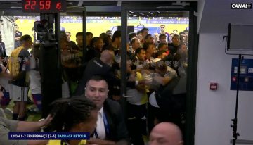 Fenerbahce eliminó al Lyon de Nico Tagliafico de la Champions League y terminó en batalla campal: los videos de la pelea en Francia
