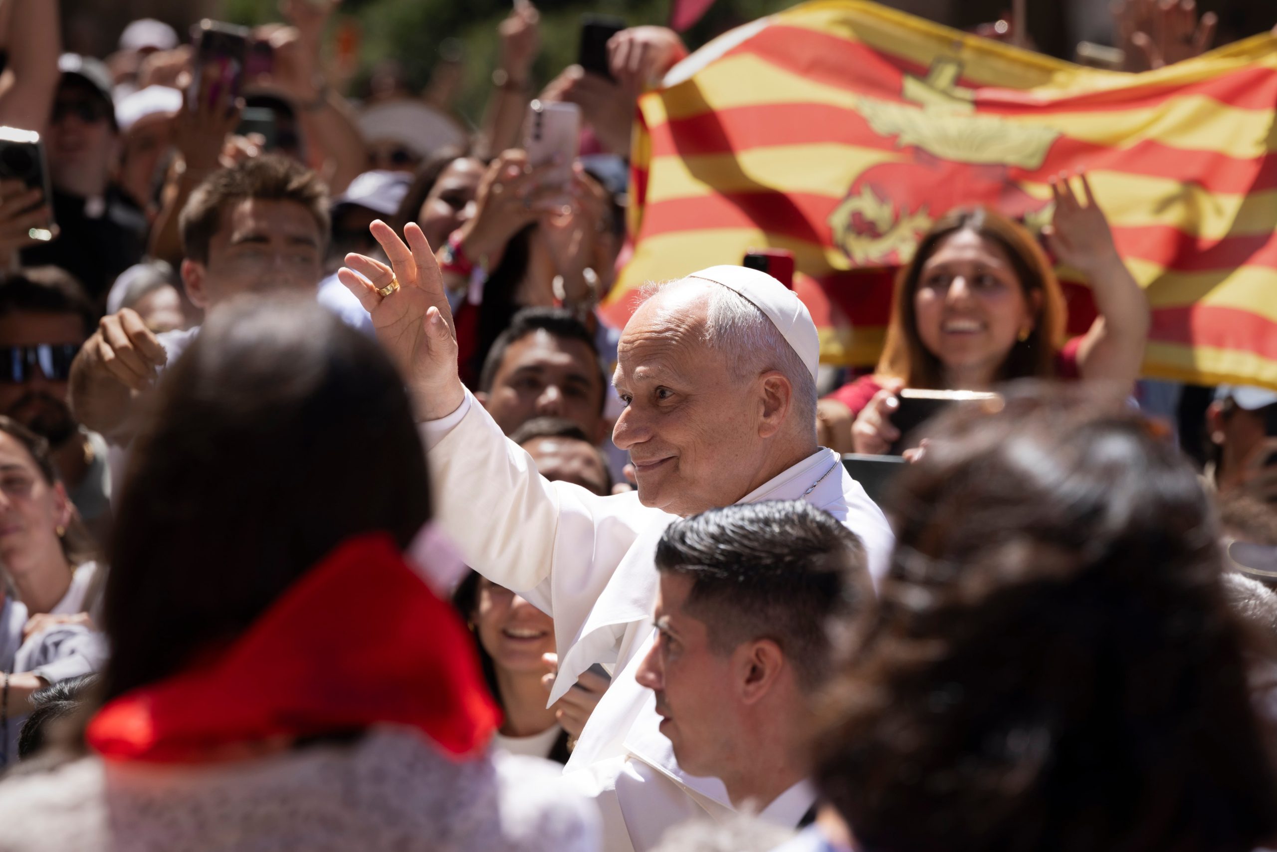El Papa León XIV, durante su visita a Montserrat, en junio pasado.