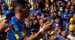 El homenaje a Lionel Messi en medio del clásico de Rosario: los hinchas de Central aplaudieron, pero también ovacionaron a Fideo Di María