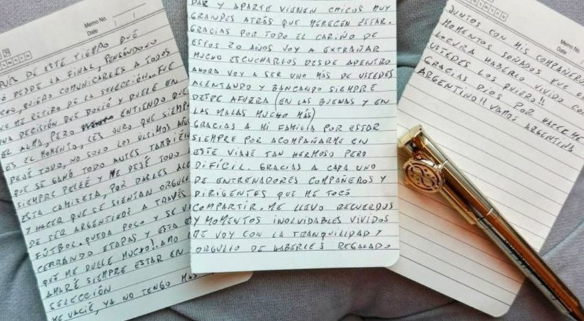 La misteriosa tachadura en la carta de despedida de Messi: cuál era la palabra que decidió reemplazar el crack y el debate en redes