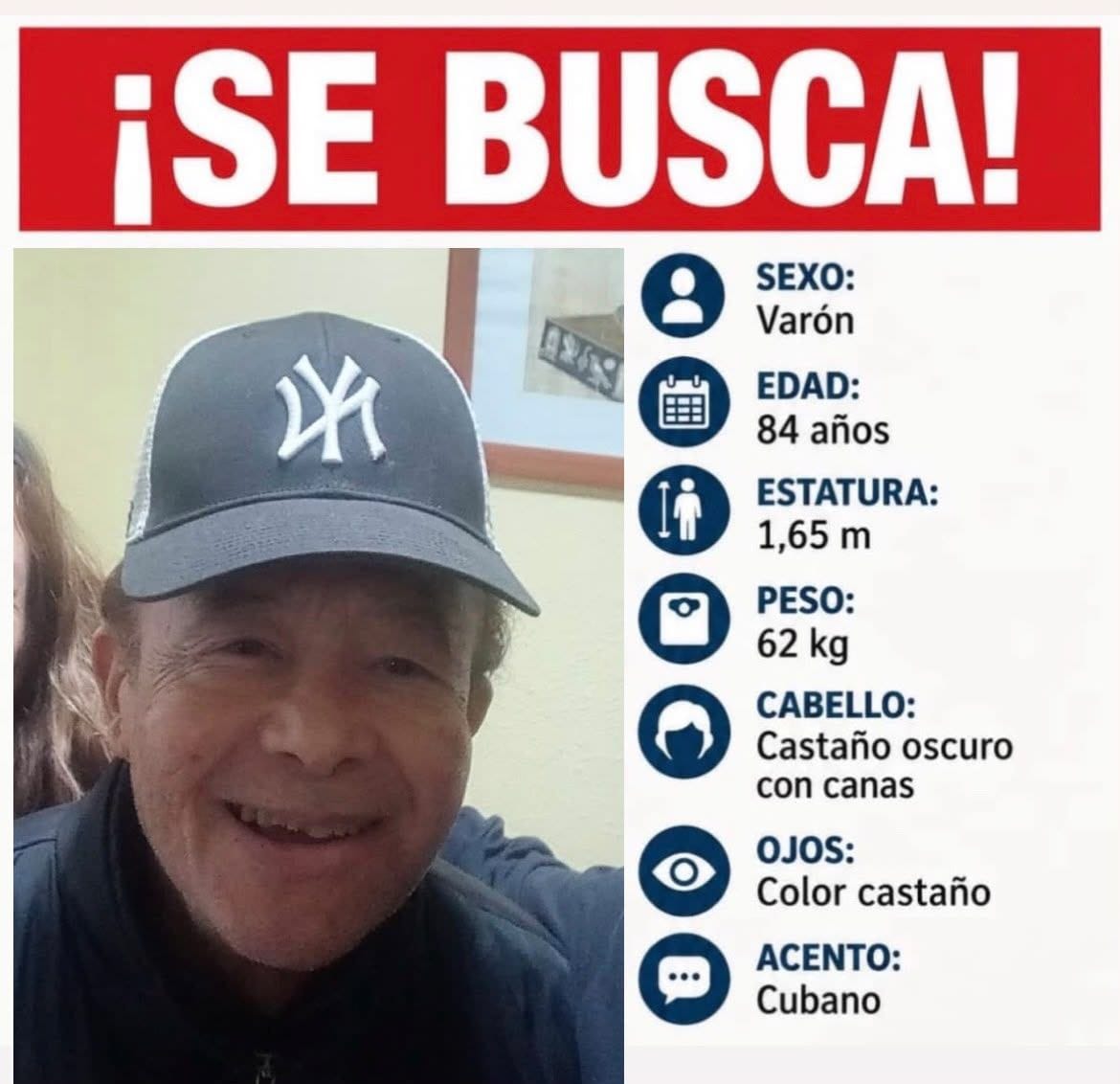 Cartel de búsqueda de Roberto Fernández.