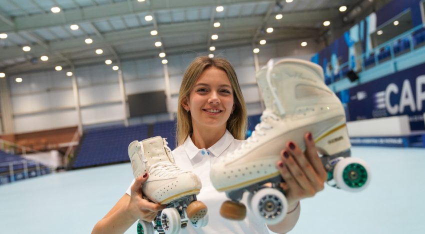 De las piruetas a las ecuaciones: la historia de Delfina Veljanovich, la patinadora argentina que combina el alto rendimiento con Ingeniería en la UBA