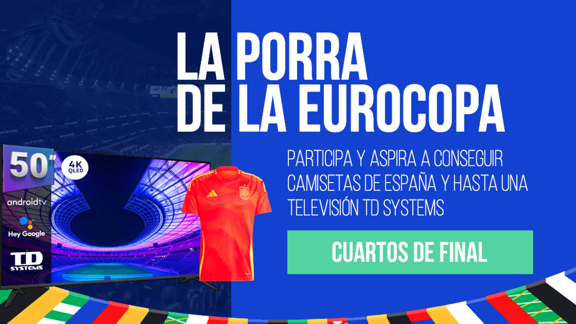 Los cuartos de la Euro ya están aquí y la tercera porra de 20minutos también: anímate a jugar y llévate la camiseta de 'La Roja'