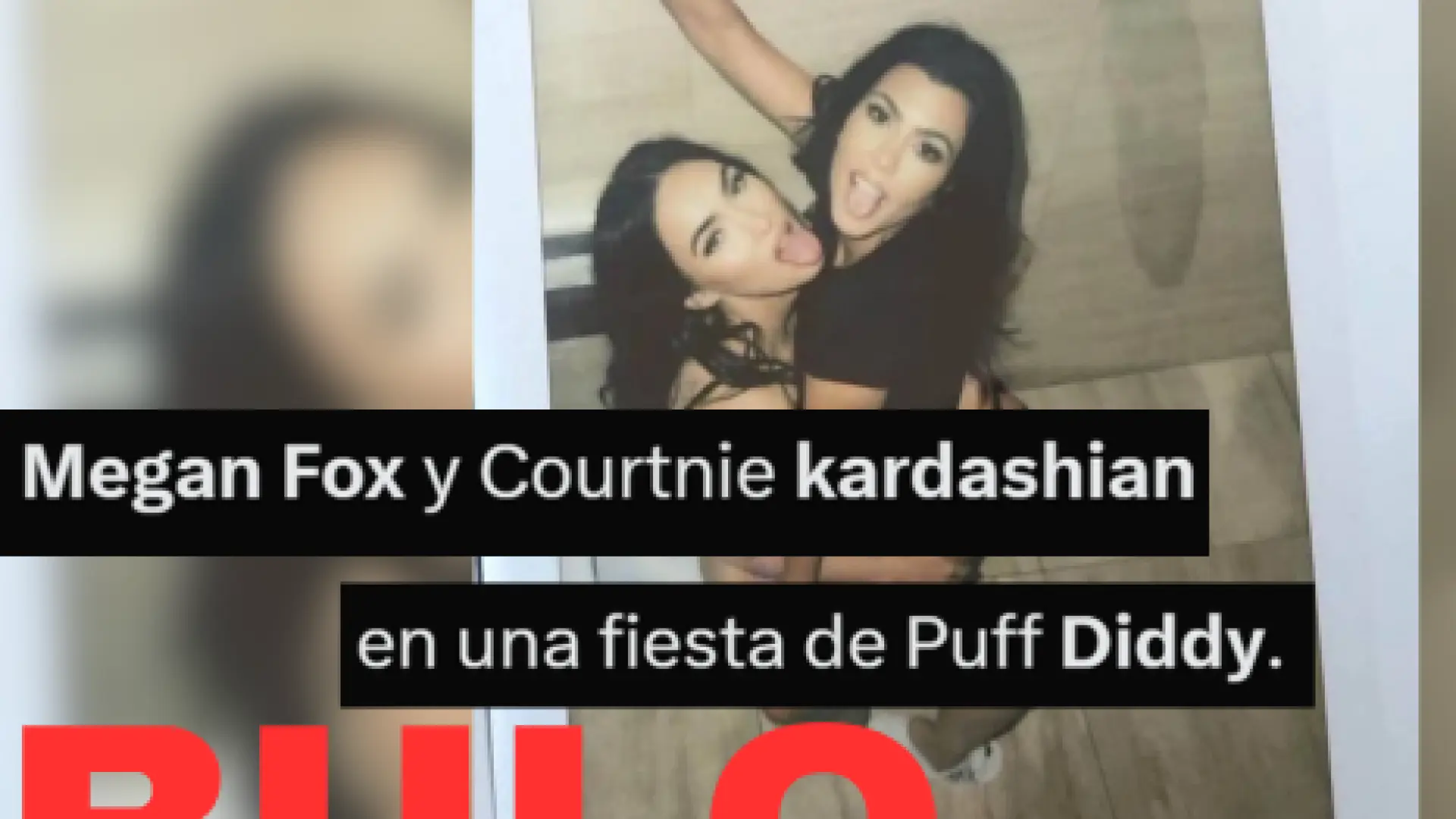 La foto de Megan Fox y Kourtney Kardashian abrazadas en ropa interior no fue tomada en una fiesta de Sean Diddy