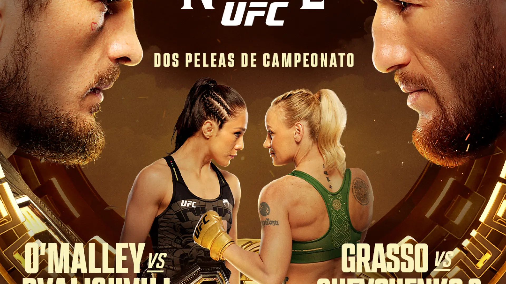 Horario y dónde ver UFC 306: O'Malley vs Dvalishvili y Grasso vs Shevchenko 3 con dos títulos de campeón en juego