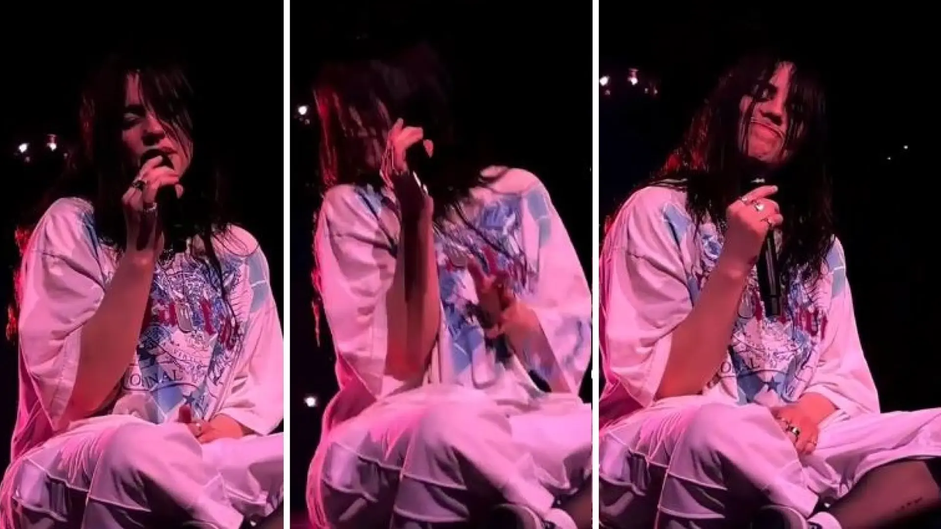 Arrojan un objeto en la cara a Billie Eilish durante un concierto en EEUU