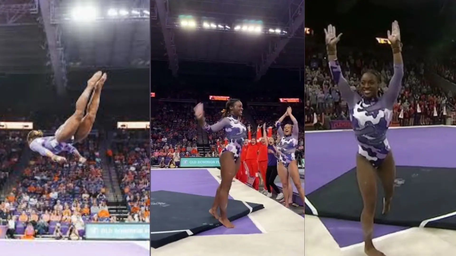 La emotiva felicitación de Simone Biles a Brie Clark, primera universitaria en hacer su salto con éxito: "¡Sí, señora!"