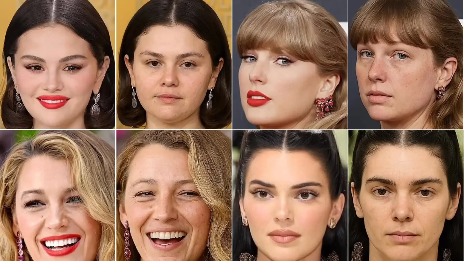 El impactante vídeo hecho con IA que muestra cómo serían las famosas sin maquillaje ni retoques estéticos