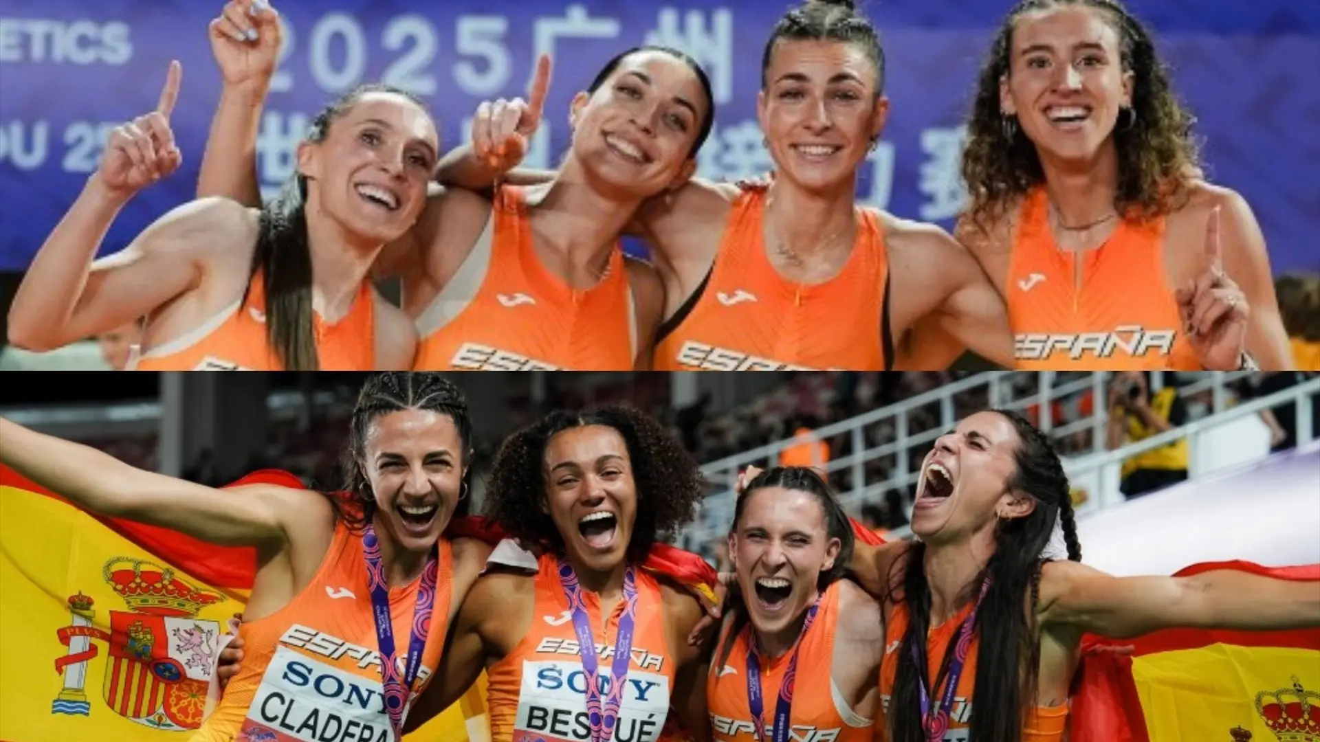 Los relevos femeninos españoles de 4×400 y 4×100 hacen historia en el Mundial: "Lloro con ellas, somos como hermanas"