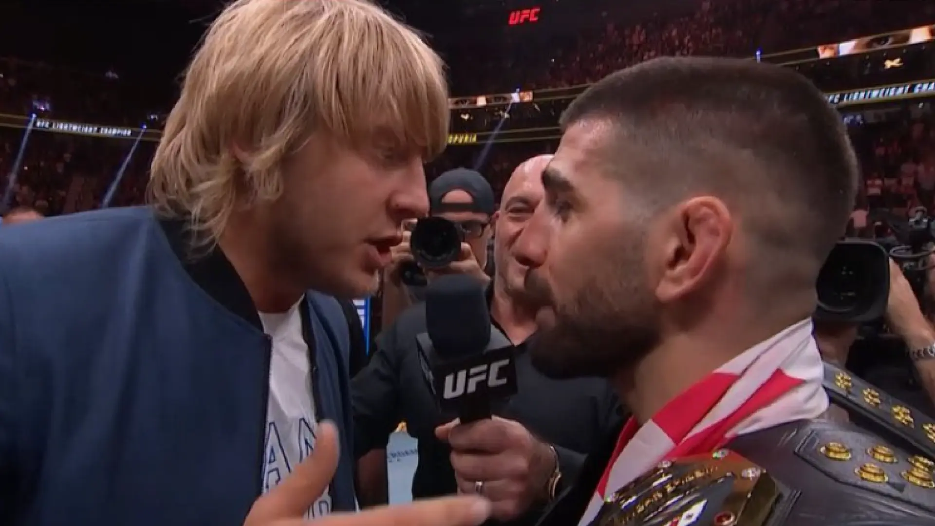 Ilia Topuria se encara con Paddy Pimblett tras proclamarse campeón: "Te voy a arrancar la cabeza"