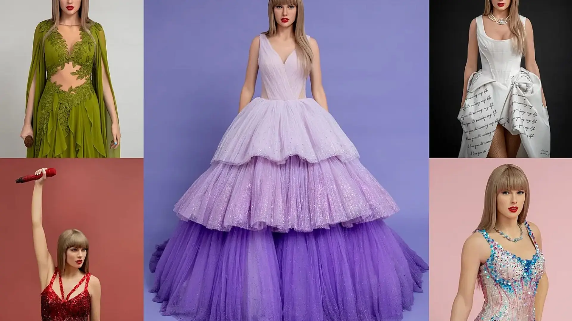 Crean 13 figuras de cera de Taylor Swift inspiradas en su 'Eras Tour', todas con prendas diferentes