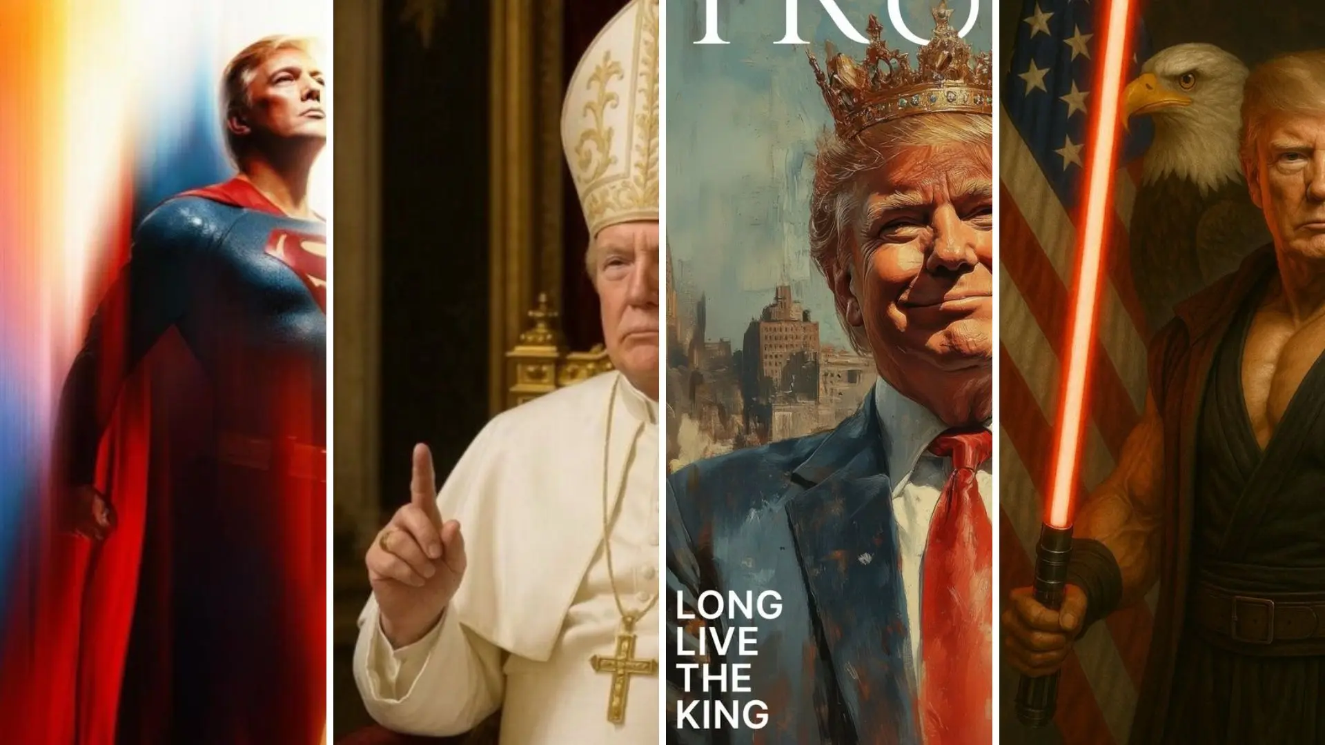 Trump ya ha sido Papa, Jedi y ahora Superman: todas las imágenes virales hechas con IA por la Casa Blanca