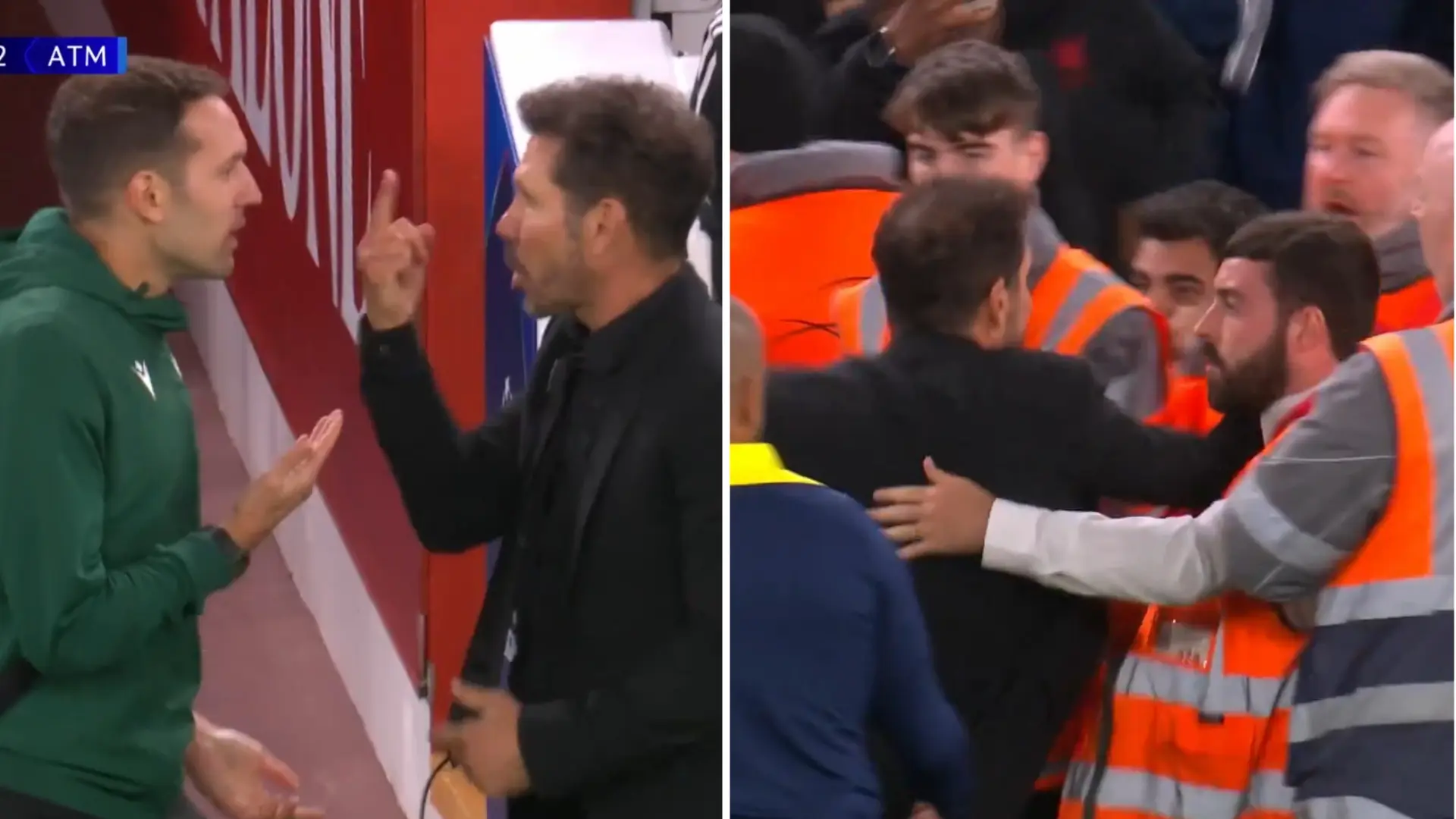 Diego Simeone explica su trifulca con la grada de Anfield por la que fue expulsado: «No sabes lo que es ser insultado 90 minutos»