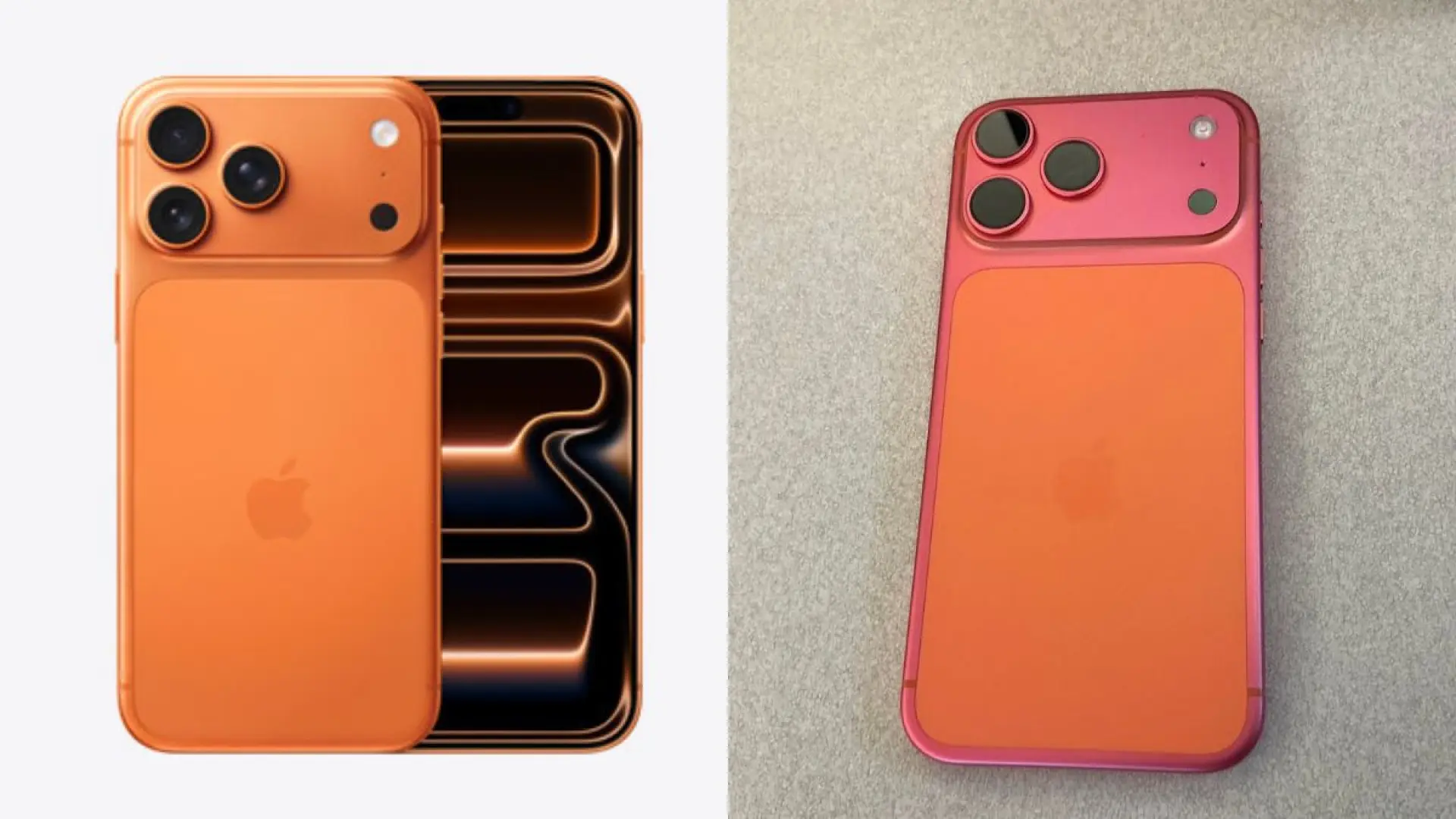 Descubren que el iPhone 17 Pro de color naranja puede volverse rosa tras un experimento