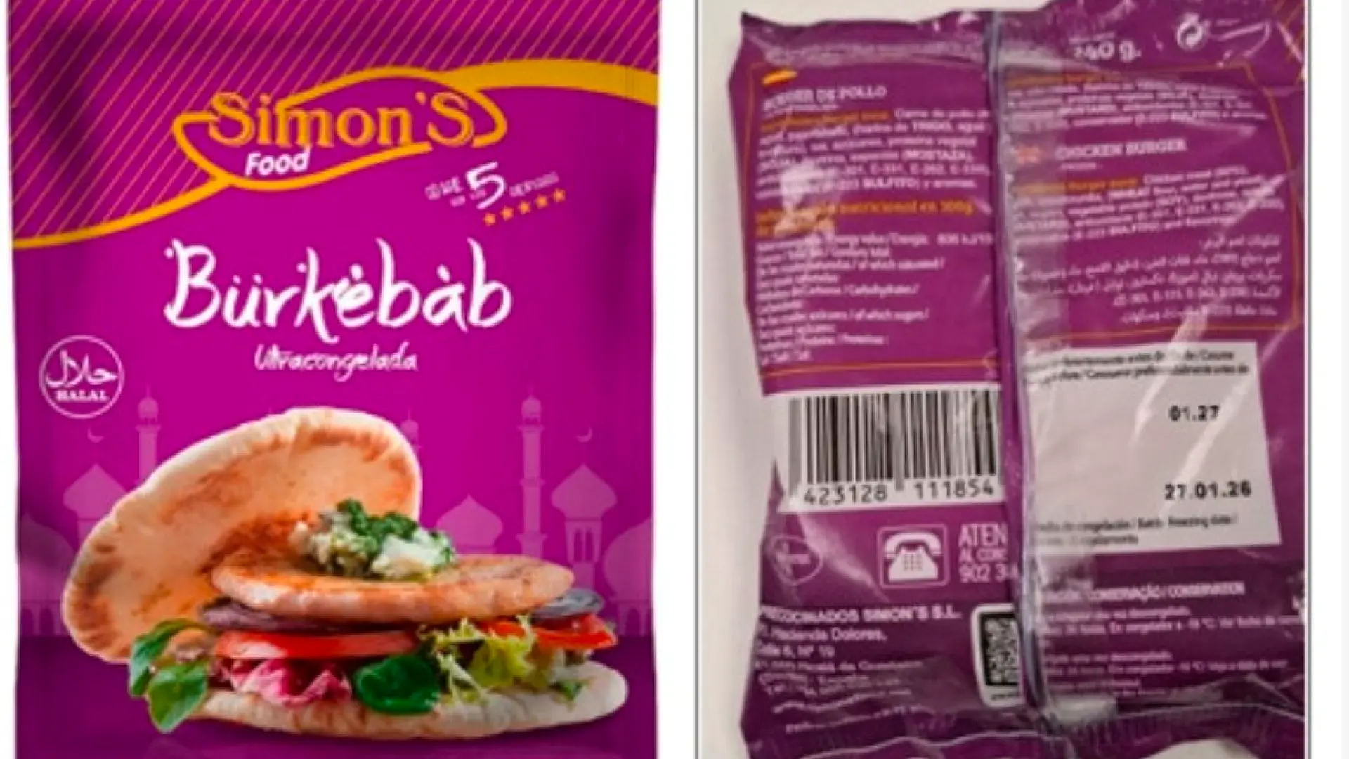 Alerta alimentaria por la presencia de salmonela en hamburguesas de pollo