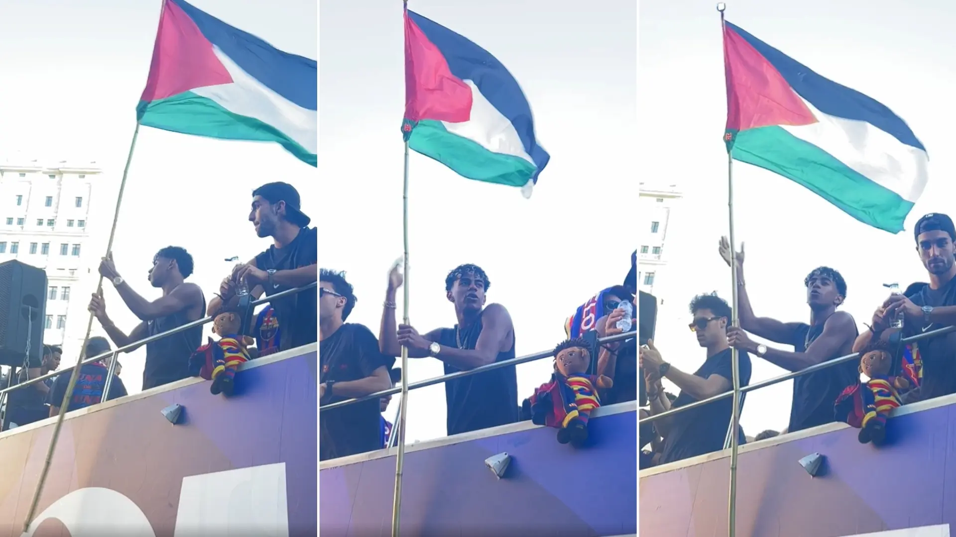 Israel arremete contra Lamine Yamal por su bandera palestina en la celebración del Barcelona: «Eligió incitar y fomentar el odio»