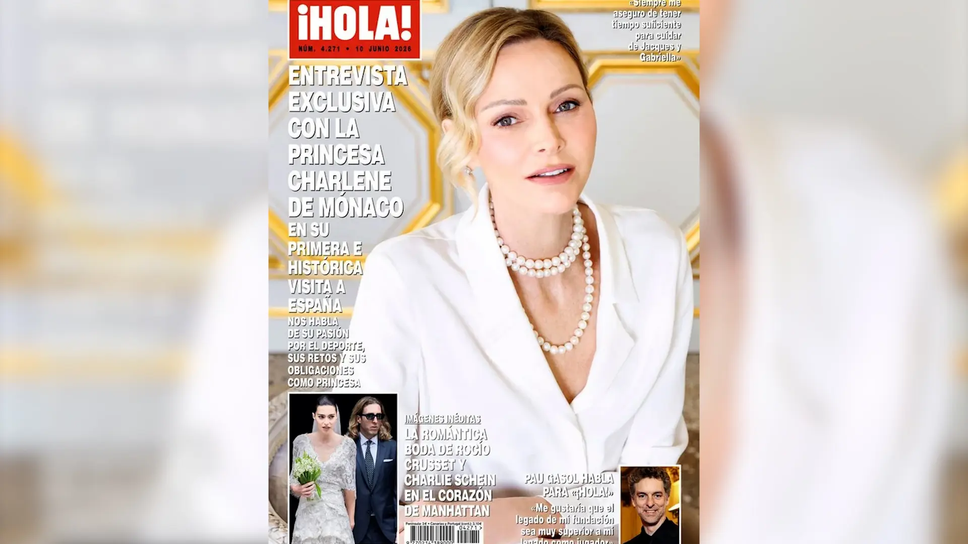 Charlène de Mónaco habla de su familia y de Letizia: «Como atleta aprendí a ser disciplinada y enfrentar una cosa tras otra»