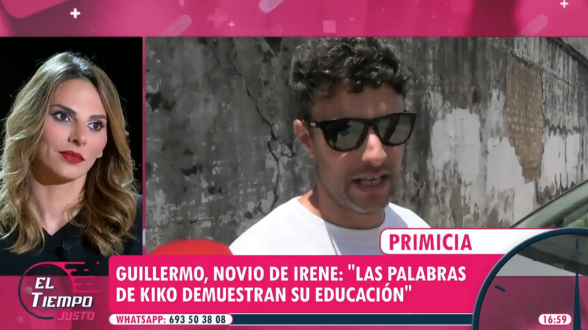 Guillermo, novio de Irene Rosales, reacciona a las críticas de Kiko Rivera sobre el polémico spot: «Mejor no encontrármelo»