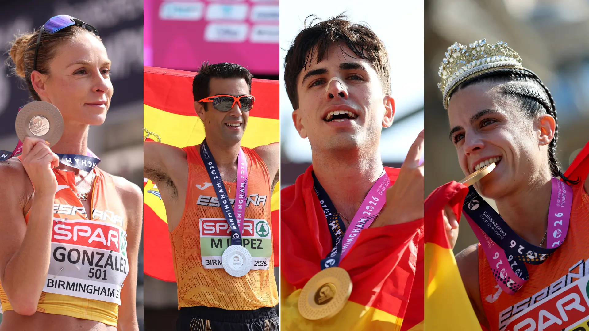 Jornada histórica de España en marcha: dos oros, una plata y un bronce en los Europeos de atletismo