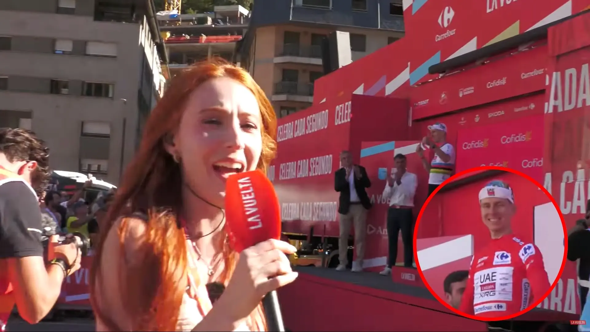 Erola Jons, tras su polémica en La Vuelta con Pogacar: «Aquí tenemos el maillot del innombrable»