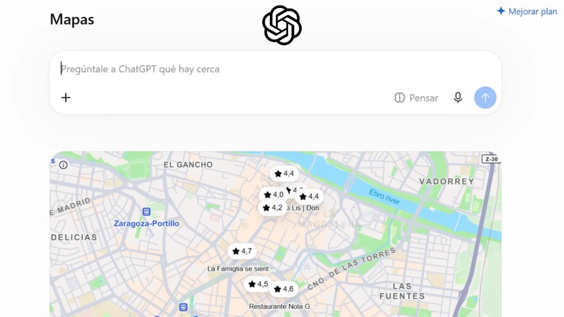 ChatGPT planta cara a Google Maps: ya puedes buscar lugares y planificar viajes desde un mapa interactivo