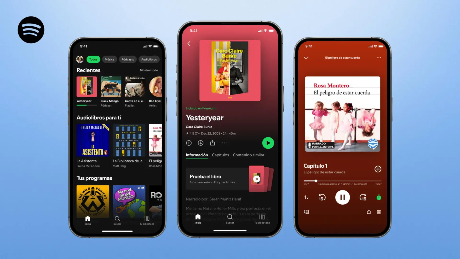 Spotify estrena sus audiolibros en España: los usuarios Premium tendrán 12 horas al mes sin pagar más