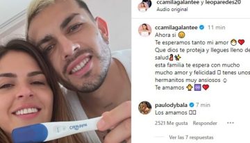 Tras la «filtración» de Susana Giménez, Leandro Paredes y Camila Galante confirmaron que serán papás con un tierno video en Instagram