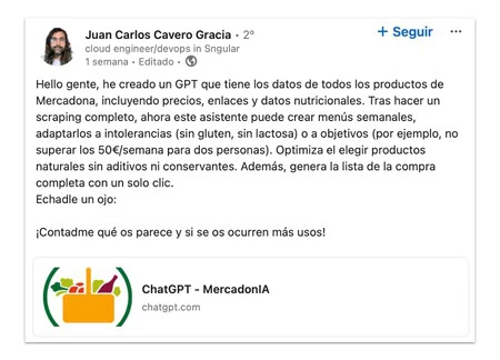 Creador mercadona ChatGPT