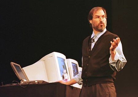 Steve Jobs recién llegado a Apple en 1997