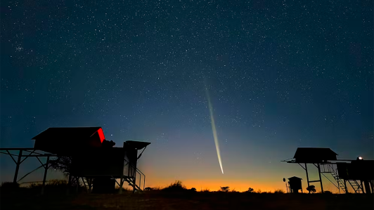 El cometa Tsuchinshan-ATLAS fotografiado en octubre de 2024.