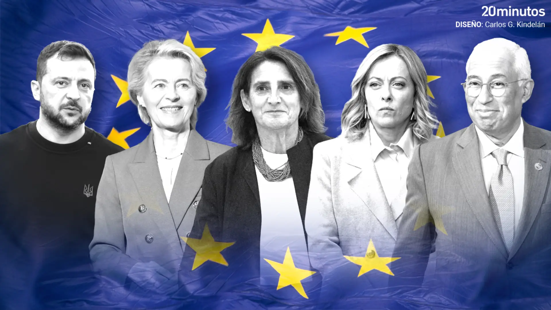 Zelenski, Von der Leyen, Ribera, Meloni o Costa: quiénes han sido los protagonistas de la UE en 2024