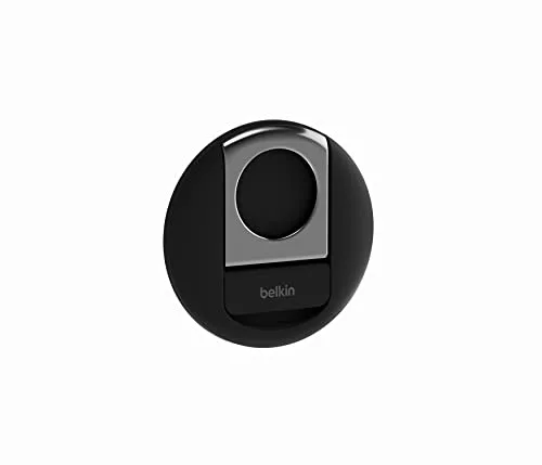 Belkin soporte de iPhone con MagSafe para portátiles Mac con sencillo y rápido acoplamiento magnético para usar la cámara de continuidad, compatible con iPhone 16, 15, 14, 13, 12, MacBook Pro, Air