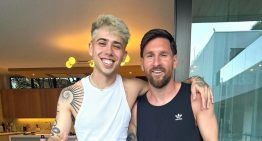 Lionel Messi sigue en modo vacaciones y música: recibió a Luck Ra en su casa de Rosario y el cantante le dedicó el verso de una canción