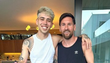 Lionel Messi sigue en modo vacaciones y música: recibió a Luck Ra en su casa de Rosario y el cantante le dedicó el verso de una canción