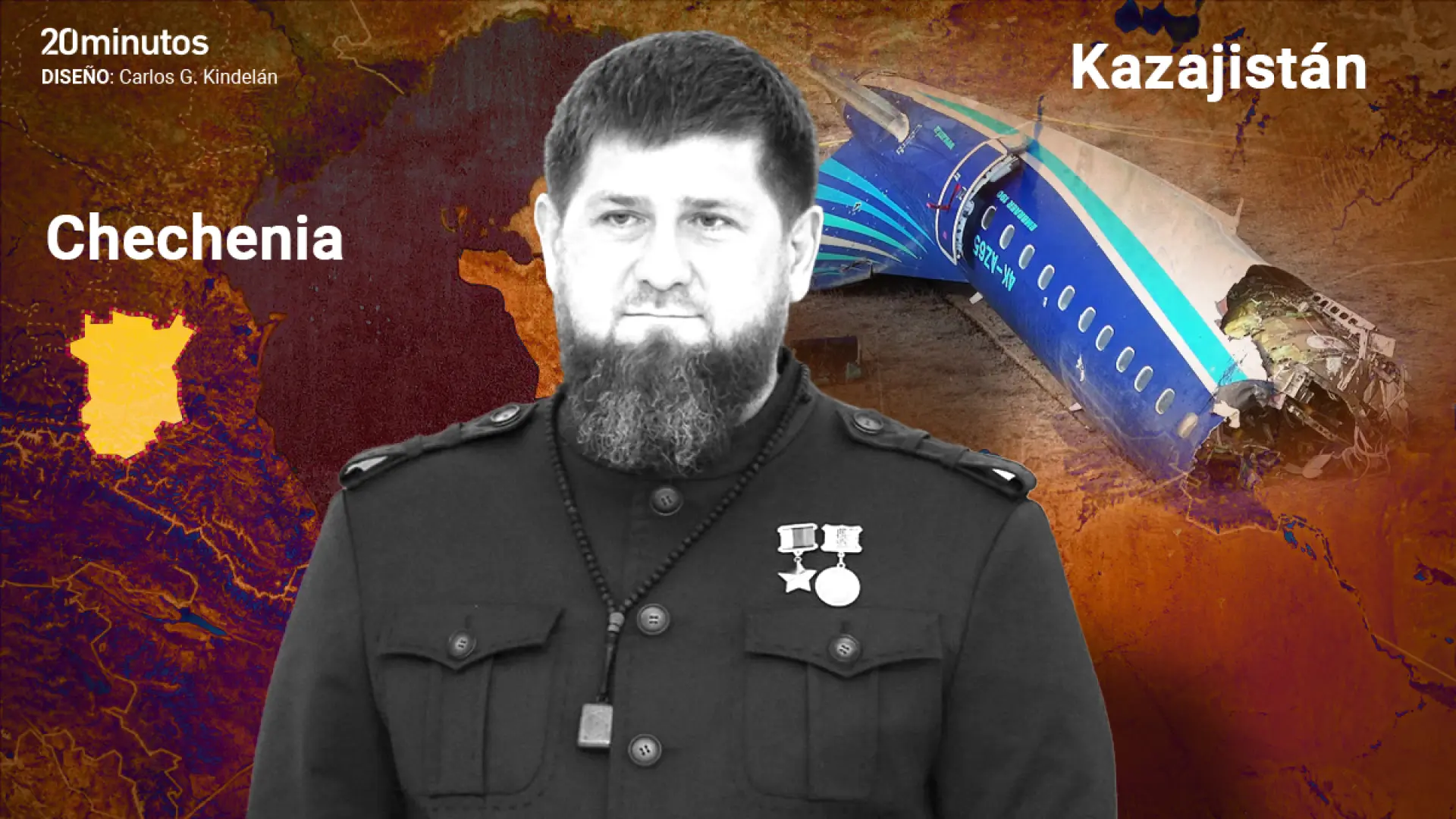 Kadyrov, el 'soldado' de Putin que gobierna con mano de hierro Chechenia, desde donde habría sido atacado el avión estrellado