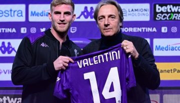 El dardo de Nicolás Valentini a la dirigencia de Boca durante su presentación oficial en la Fiorentina de Italia