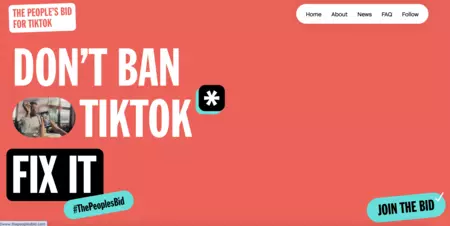 Plataforma The People's Bild para salvar TikTok