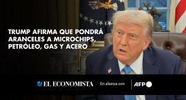 Trump afirma que pondrá aranceles a microchips, petróleo, gas y acero