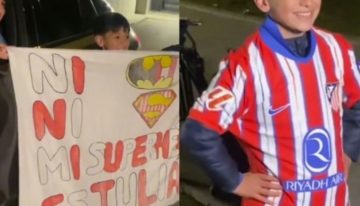 Julián Álvarez y el video viral que enamora a los hinchas del Atlético de Madrid: la reacción de un niño al que le regaló la camiseta