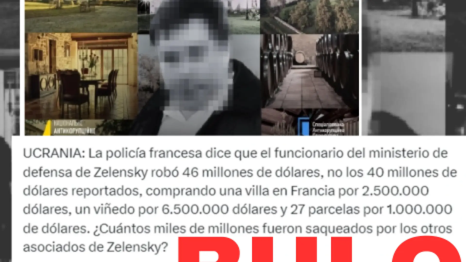 El bulo de que la Policía francesa acusa a un oficial del "Ministerio de Defensa de Zelenski" de robar 46 millones de dólares