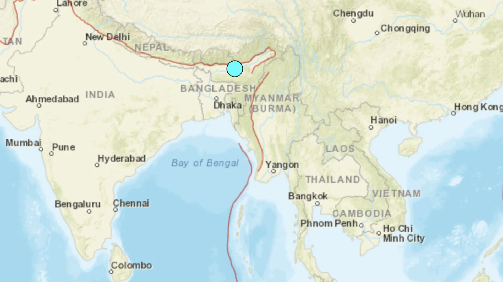 Un terremoto de magnitud 5 sacude el noreste de la India sin que se conozcan daños