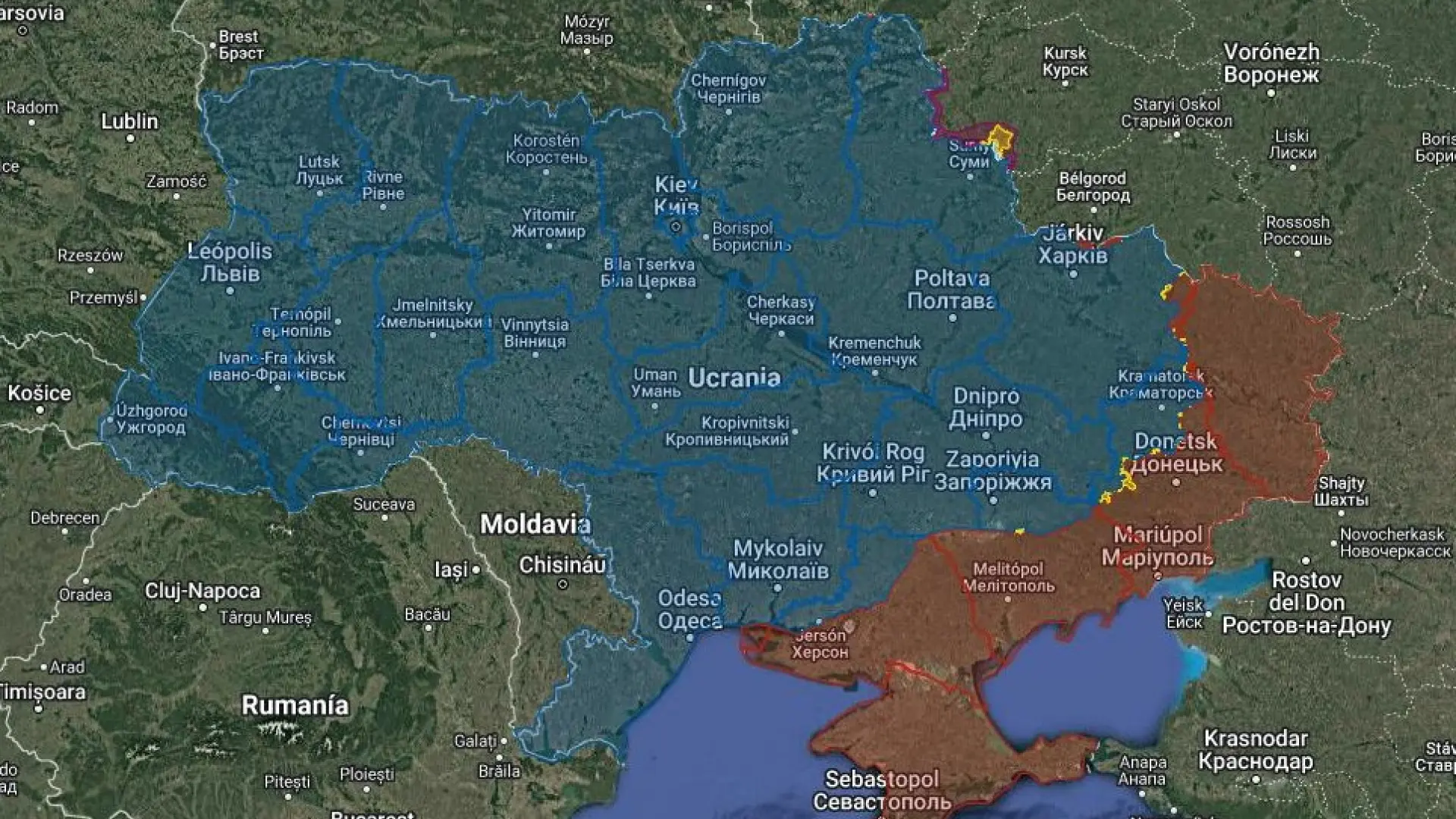 El mapa de la guerra de Ucrania: este es el terreno que está ganando Rusia y las zonas donde presiona a las tropas de Zelenski