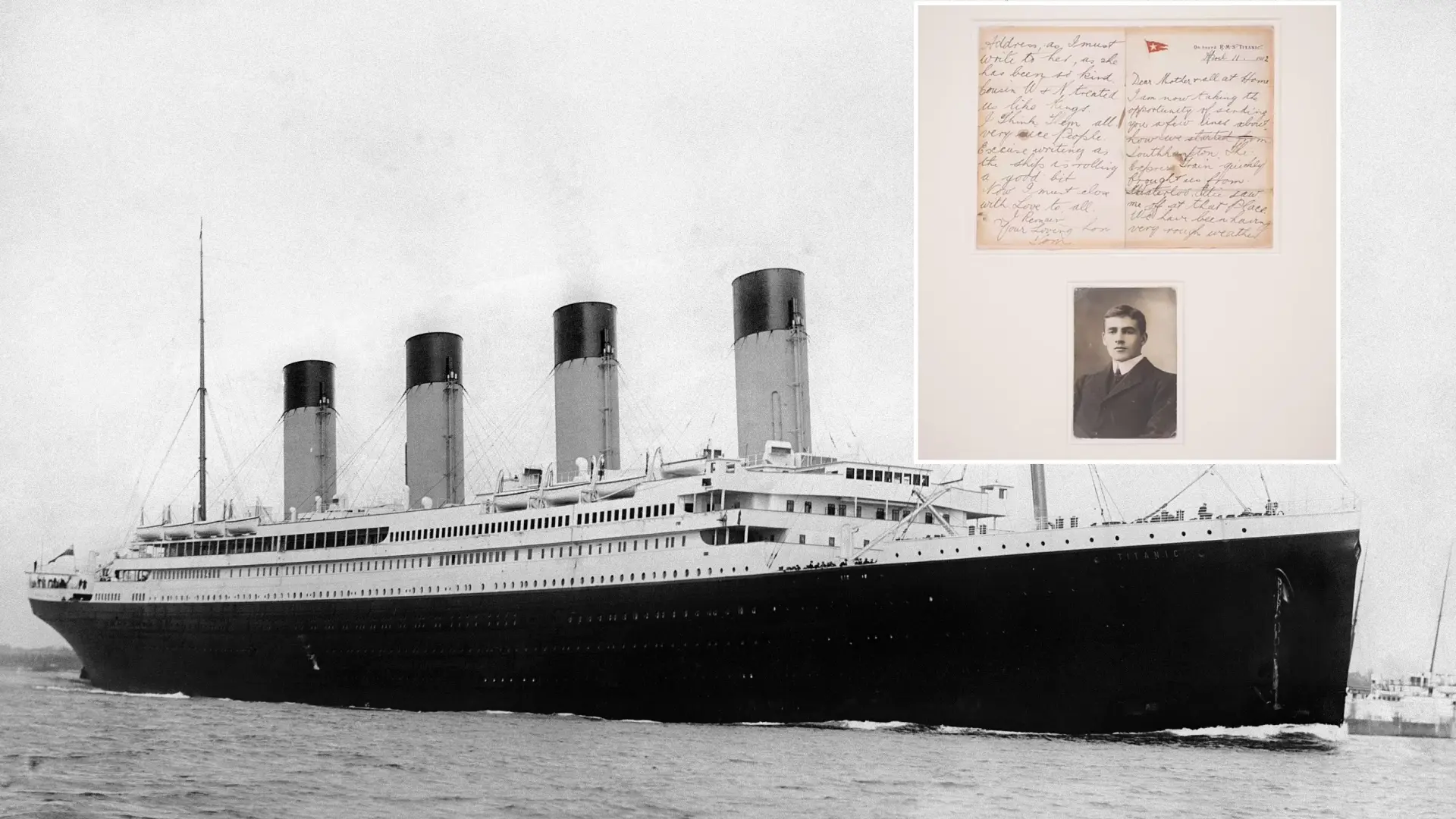 Sale a subasta una carta escrita por una víctima del 'Titanic': "El barco se está moviendo bastante"