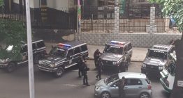 Funcionarios del Sebin montaron una alcabala frente a la sede del CNP en Caracas (Fotos) 