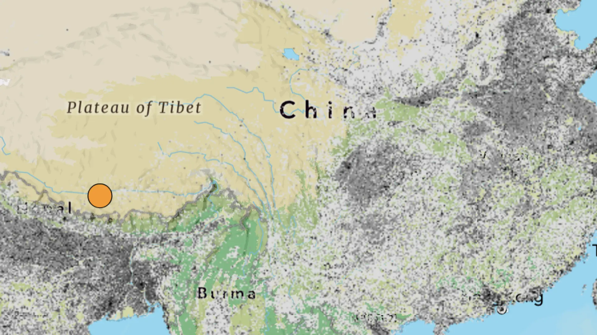 Un sismo de magnitud 5,5 sacude la región china del Tíbet